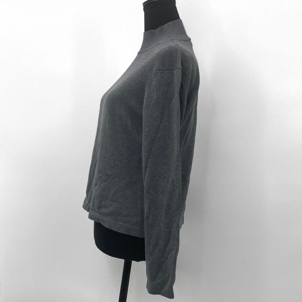 Vintage Talbots Grey Long Sleeve Top | Casual Lightweight BlouseEveryday Style S